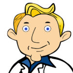 Dr. Belly fat is a Cartoon He is Cool and awesome trustable likeable smile with blonde hair